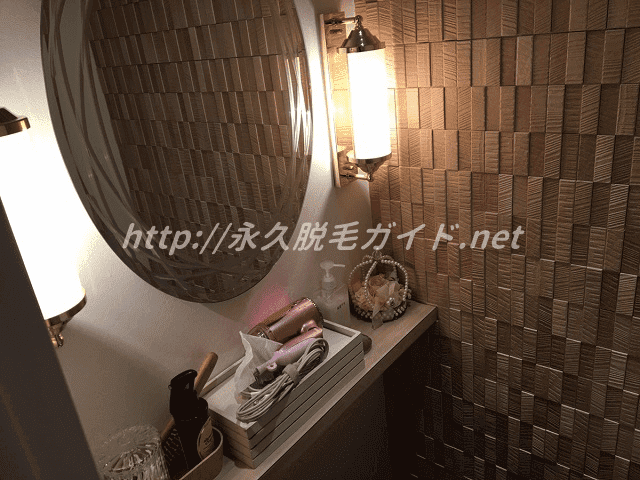 クレアクリニックのパウダールームの写真